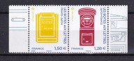 FRANCJA** Skrzynki pocztowe, wspólne wydanie z Japonią Mi 8051-52