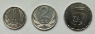Zestaw 1 2 5 złoty 1989r. Aluminium