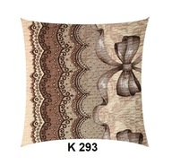 Poszewka z kory 40x40 jasiek z bawełny gofrowanej K 293 kokardki brąz