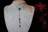 ŁAŃCUSZEK NASZYJNIK ZE STALI CHIRURGICZNEJ 316L POZŁACANY ZAWIESZKA