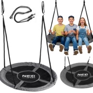 DUŻA HUŚTAWKA OGRODOWA DLA DZIECI WISZACA BOCIANIE GNIAZDO XXL 120CM MOCNA