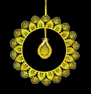 Zawieszka ozdoba na okno szydełkowa 35cm (Z166)