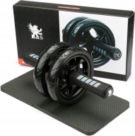 Roler Do Ćwiczeń Siłowych MIĘŚNIE BRZUCHA TUŁOWiA podwójne koła MATA GRATIS
