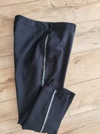 Spodnie damskie 4XL zgrabne eleganckie cygaretki 48 wyrazisty lam-pas106