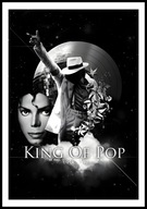 A2 KOLOROWY PLAKAT MUZYCZNY MUZYKA POP MICHAEL JACKSON KING OF POP