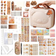 WYPRAWKA SZKOLNA KAPIBARA Zestaw Szkolny w walizce +149el piórnik akcesoria