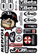 NAKLEJKI NA MOTOR BETA REPSOL ARAI TRD DUŻY ZESTAW