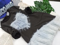 Voga Kids - dresowa tunika pluszowe futerko , serce r 110/116