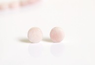 Naturalny RÓŻOWY OPAL Moneta Kółko 6mm 2szt