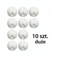 Samoprzylepny organizer kabli biały 10 szt. duży