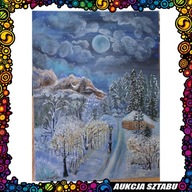 #133 SZTAB WOŚP TORUŃ Obraz "Zimowe zacisze" Mirella Wiśniewska