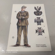 POCZTÓWKA MUNDUR i GODŁO GENERAŁ BRYGADY LUCJAN ŻELIGOWSKI