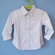 Koszula 74 Kanz elegant na chrzciny ślub platynowa w prążki (204)