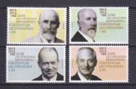 LIECHTENSTEIN** Książęta, 100 lat znaczka Liechtensteinu Mi 1618-21
