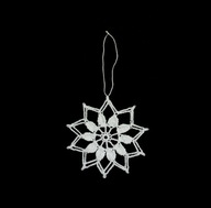 Zawieszka szydełkowa na choinkę gwiazdka 8cm (Z209)