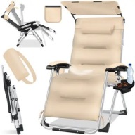 Leżak metal beżowy KESSER M65