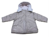 Kurtka dziecięca dziewczęca zimowa Różowa Liście Polar Fixoni R 74