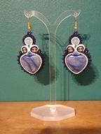 Kolczyki z akwamarynem,sutasz