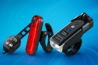 Lampka rowerowa przednia tylna pilot klakson 1200lm 2000mAh do roweru