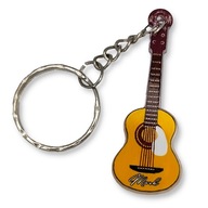 Brelok Gitara Klasyczna ŻÓŁTA Zawieszka Prezent DO KLUCZY Torebki Plecaka