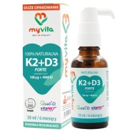 Suplement diety MyVita Witamina K2 + D3 Forte witamina D3 krople 50 ml