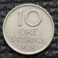 *SZWECJA [0072]*10 ore 1966 (SVERIGE) Król Gustaw VI Adolf Korona, Monogram