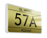 MODNY PODŚWIETLANY numer domu LED tabliczka adresowa M+ budynku nowoczesny