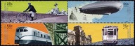 Argentyna 2000 Znaczki 2613-6 ** rower kolej tramwaj zeppelin lokomotywa