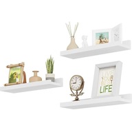 EUGAD zestaw 3 półek ściennych, półka na zdjęcia do salonu, sypialni