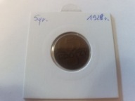 Moneta 5 gr. 1928 r.