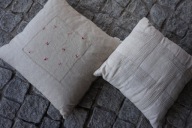 PODUSZKI KOMPLET LEN AU MAISON DANISH DESIGN shabby chic NOWE haft DENMARK