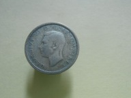 6 pensów 1942 r. srebro.