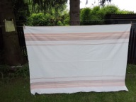Prześcieradło lniane z okresu PRL - 1979r. - 214cm x 150 cm !!