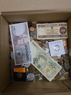 kolekcje i sztuka Srebro, Banknoty, Monety 1 kg. Mix