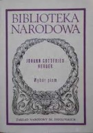 WYBÓR PISM JOHANN GOTTFRIED HERDER wygląda bardzo dobrze.