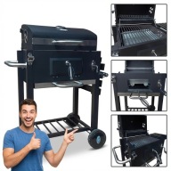 GRILL OGRODOWY WĘGLOWY NOWY DEKRAFT PROSTOKĄTNY DUŻY 91CM X 108CM X 50CM