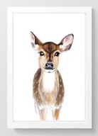 Plakat dekoracyjny A3 Sarna grafika artystyczna, zwierzęta leśne, natura