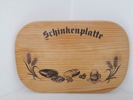 DREWNIANA RUSTYKALNA FOLKOWA DESKA TACA DO SERWOWANIA VINTAGE 24 x 36