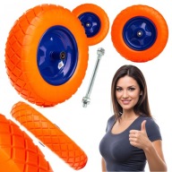 KÓŁKO KOŁO DO TACZKI PEŁNE BEZDĘTKOWE 4 80/4 00-8 + OŚKA MAR-POL