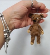 Brelok miś Mr Bean Jaś Fasola handmade 10,5 cm klik klak