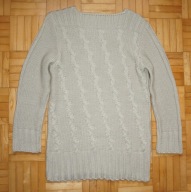 Sweter beżowy z akrylu