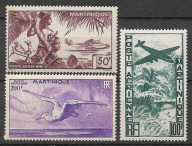 Martynika xx/x B984 fauna albatros flora palmy MNH VF 200Fr-MVLH