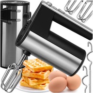 MIKSER RĘCZNY 5 BIEGÓW TURBO WIELOFUNKCYJNY 450W 4 MIESZADŁA ZESTAW