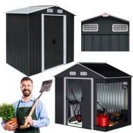 DOMEK OGRODOWY NA NARZĘDZIA SZOPA STALOWY DOMEK NARZĘDZIOWY METALOWY