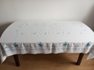 OBRUS LNIANY 246 / 150 cm. DUŻY, JAK NOWY.