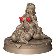 Dwarf Priestess Krasnoludzka Kapłanka Diorama Pinup RPG Druk 3D