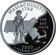 USA 2000r. 25 Centów Massachusetts