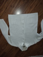 Sweter męski Odzież wierzchnia rozpinany guziki biały kołnierzyk r. XL