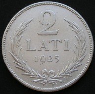 Łotwa 2 lati 1925 - srebro