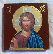 Ikona: Chrystus; bierzmowanie, Chrzest, Komunia